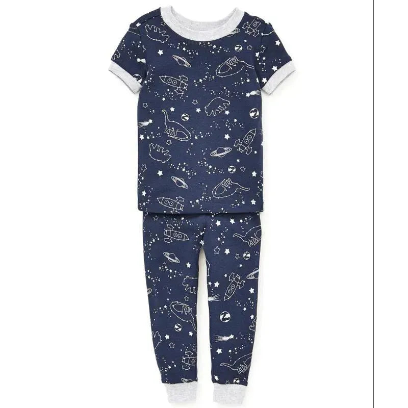 Little Me - Stars 4 Pieces Cotton Pajamas, Pink Multi