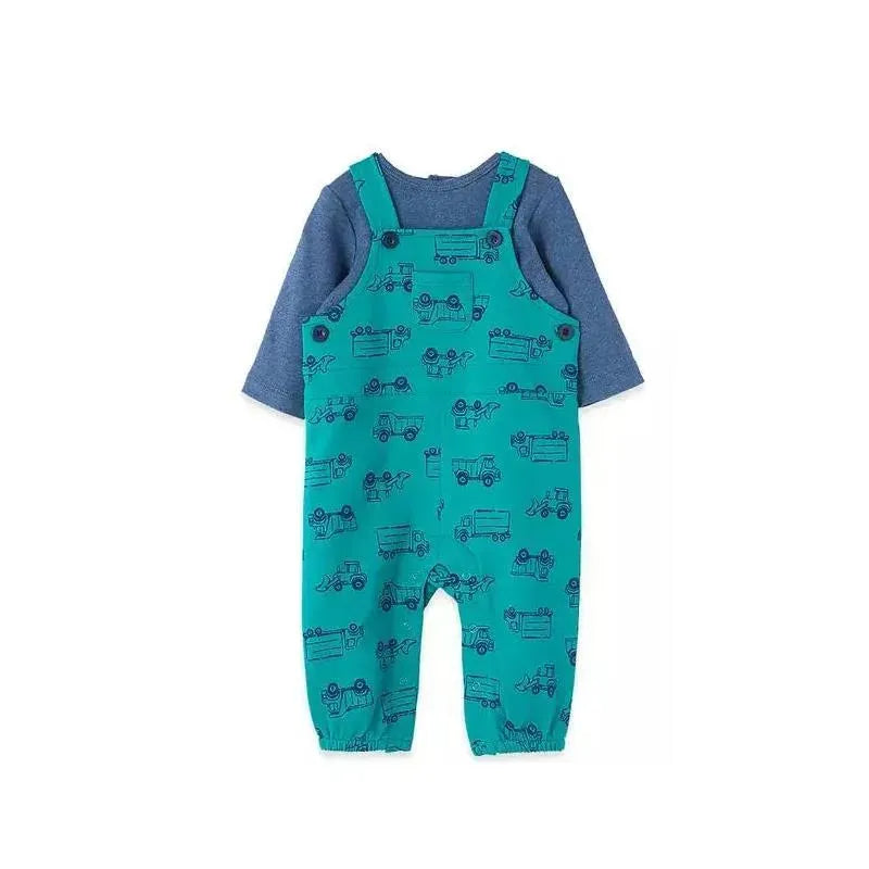 Little Me - Trucks Overall Set, Teal