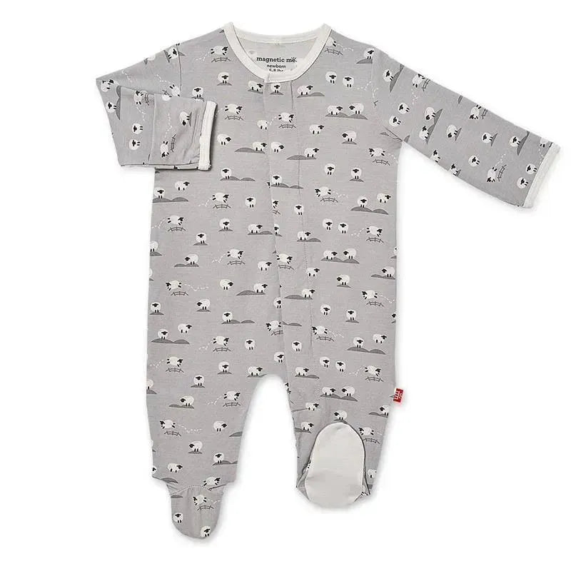 Magnetic Me - Baa Baa Baby Gray Modal Magnetic Footie
