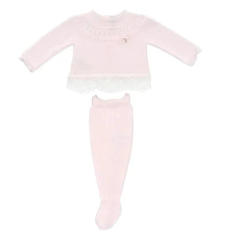 Martin Aranda - 2 Pcs: Jumper & Leggings Knit Girl Calais, BEIGE
