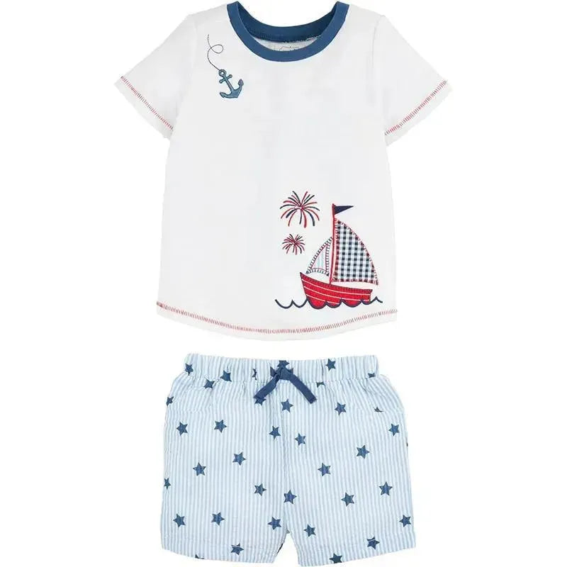 Mud Pie - Baby Boy Sailboat Short Set