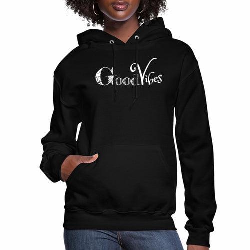 Womens Hoodie - Pullover Sweatshirt - Graphic/good Vibes - zoter Shop