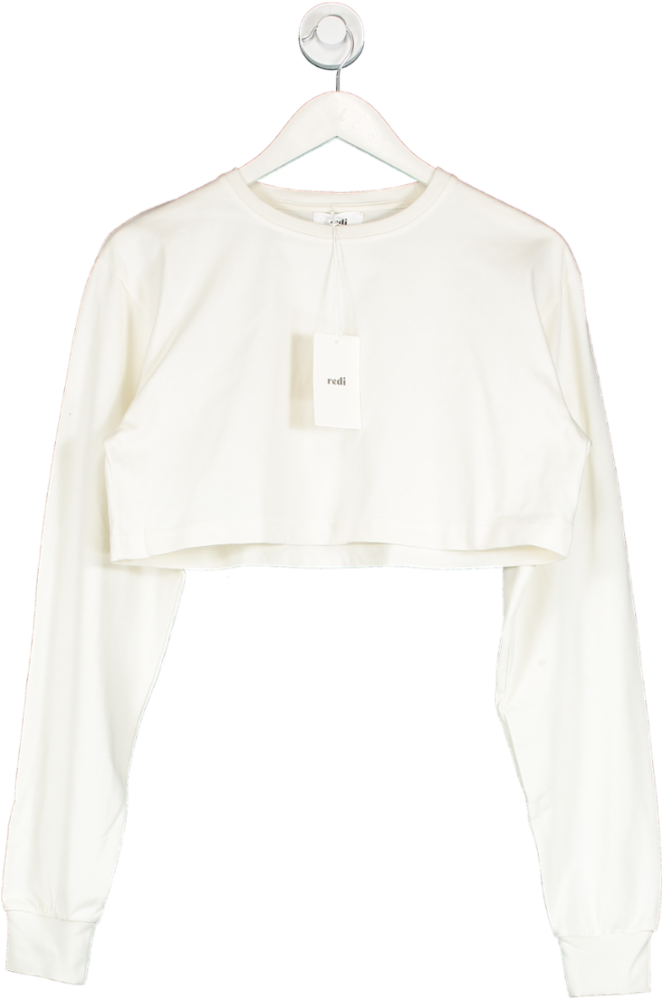 Redi Cream Cropped Light Sweater In Pure UK S