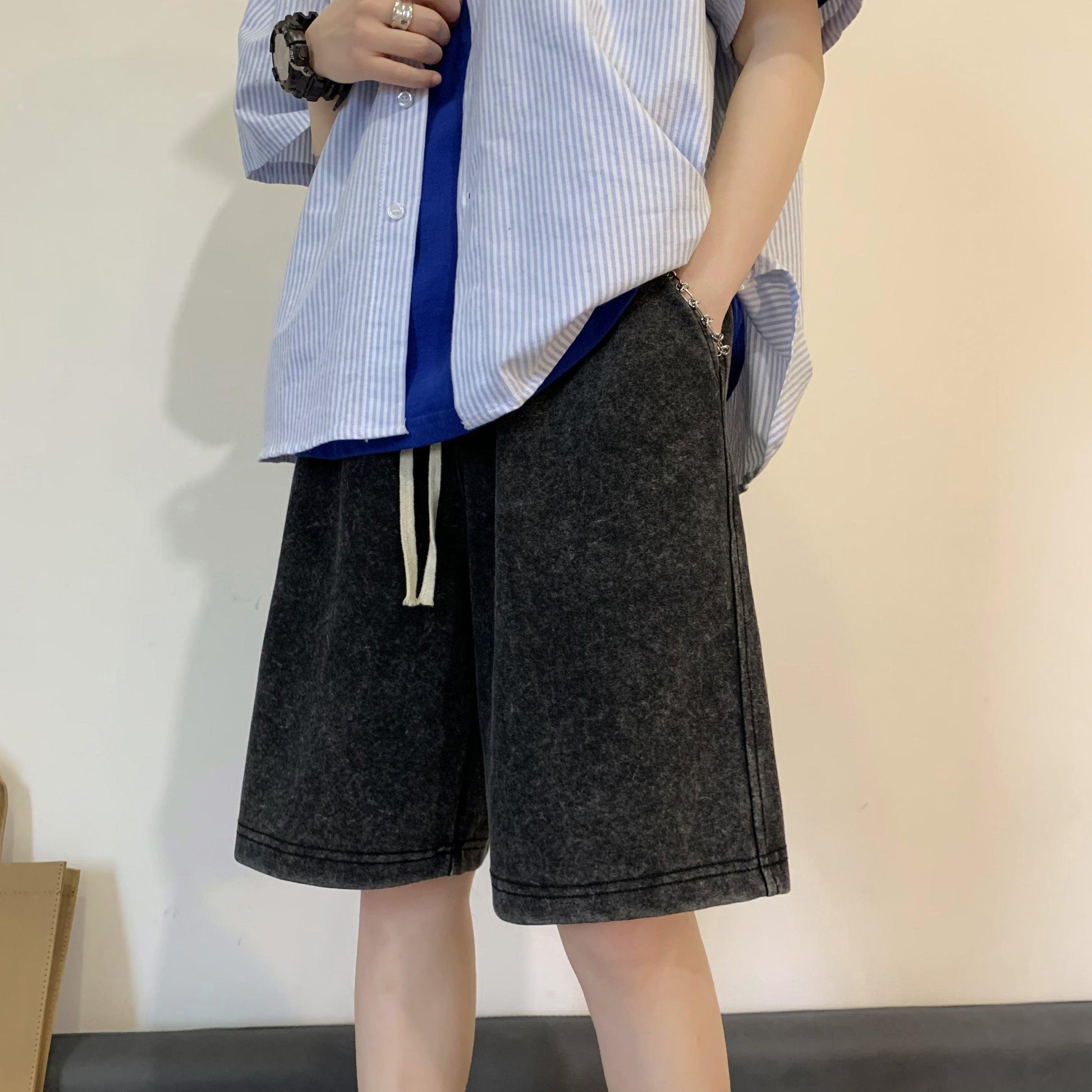 Washed Sports Shorts For Men In Summer - amazitshop