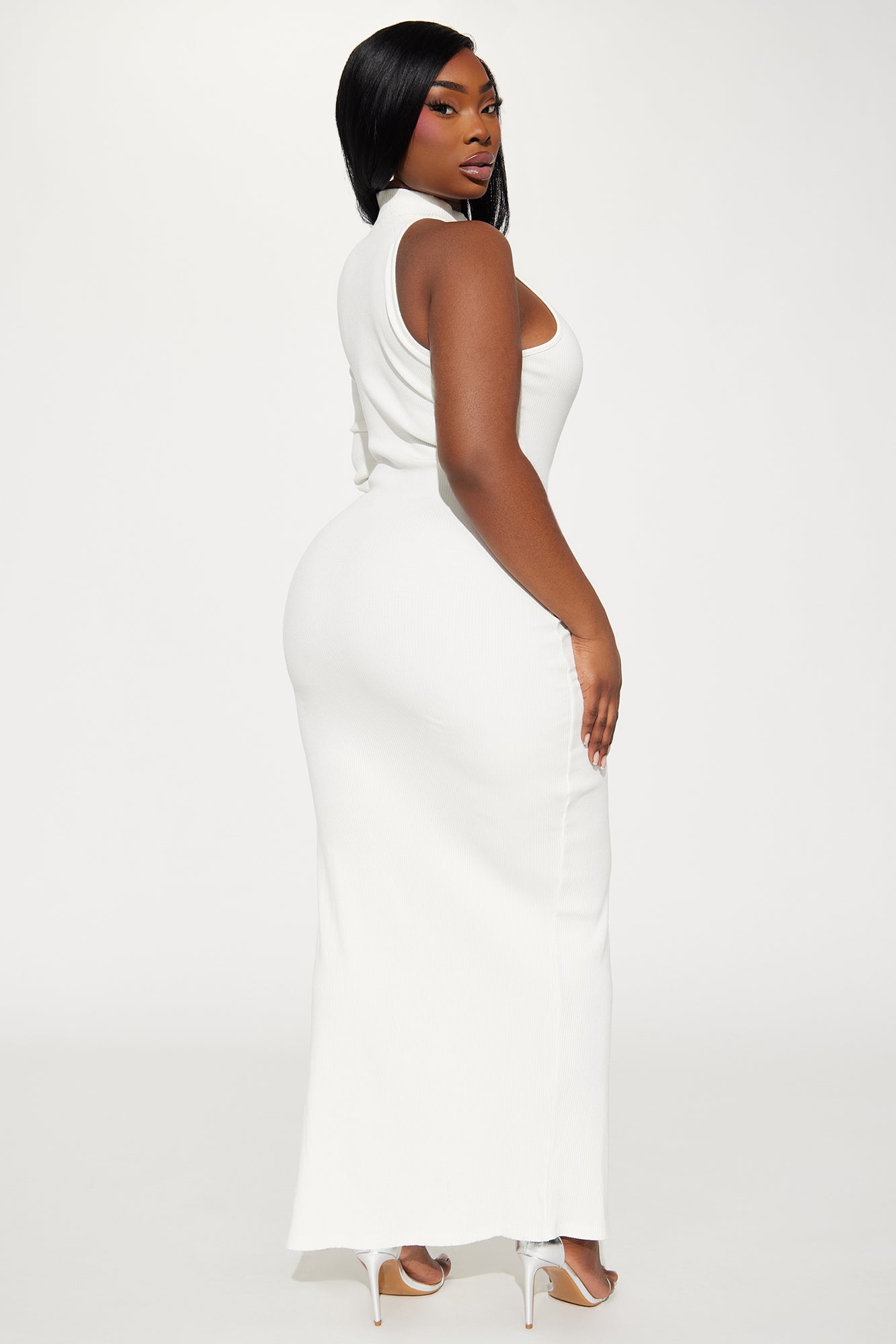 Ayana Snatched Maxi Dress - Off White