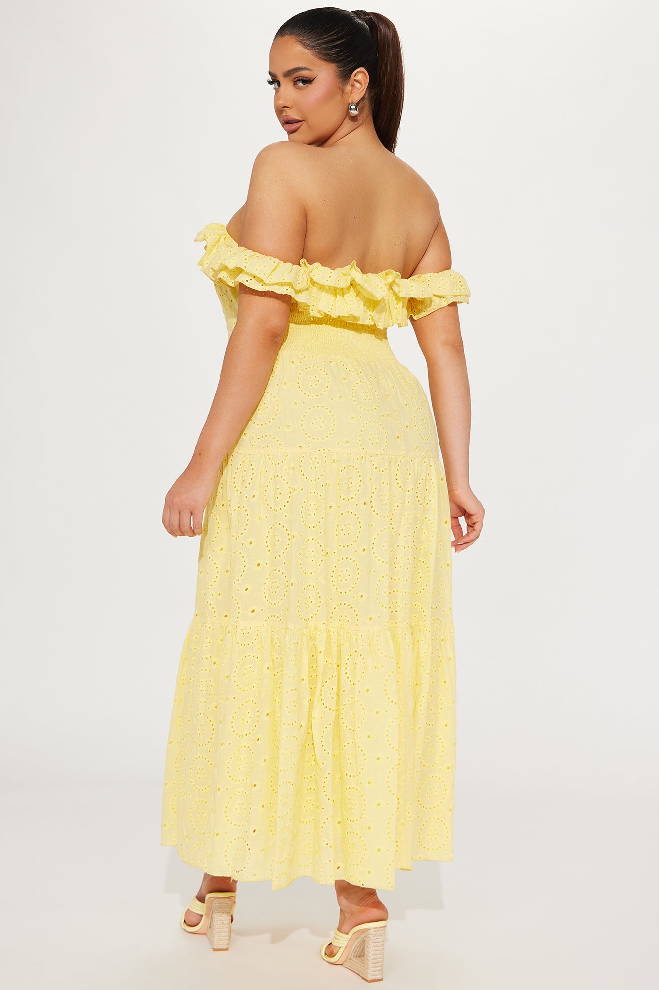 Stephanie Tiered Maxi Dress - Yellow