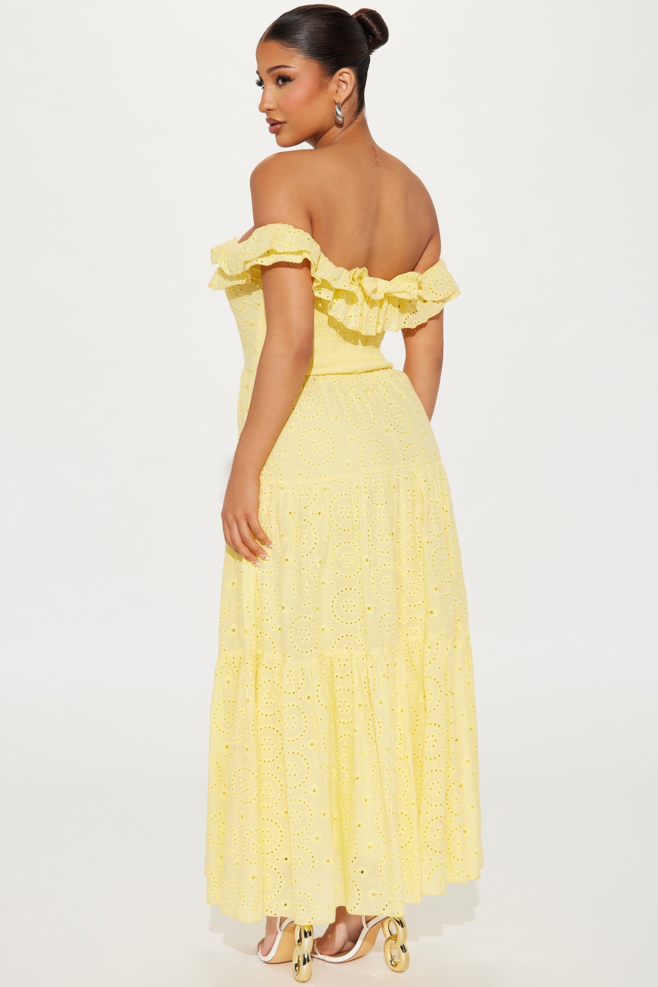 Stephanie Tiered Maxi Dress - Yellow