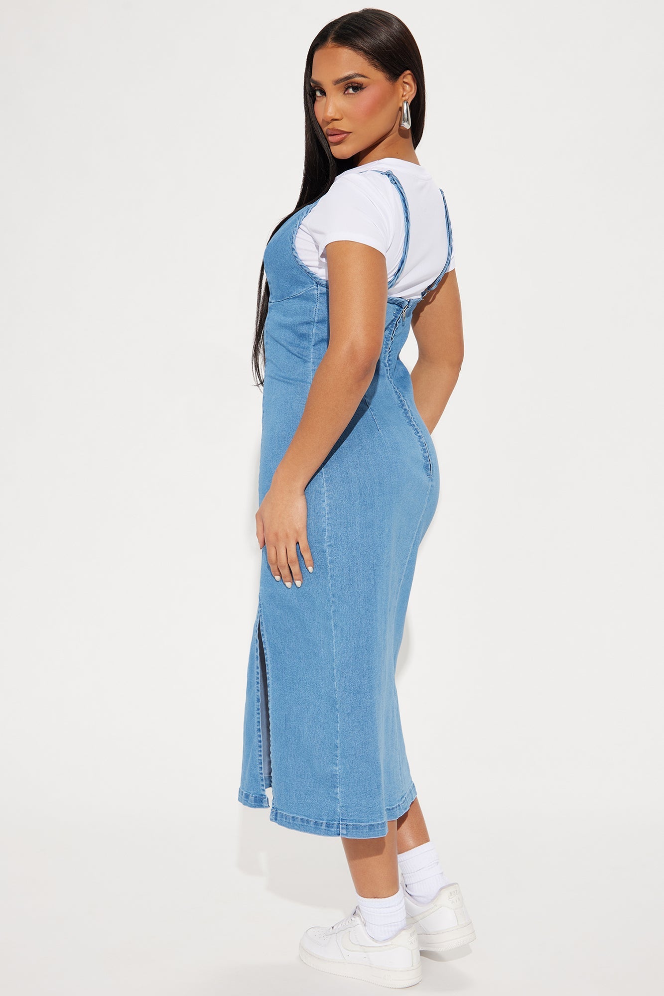 East Coast Midi Dress Set - Light Wash