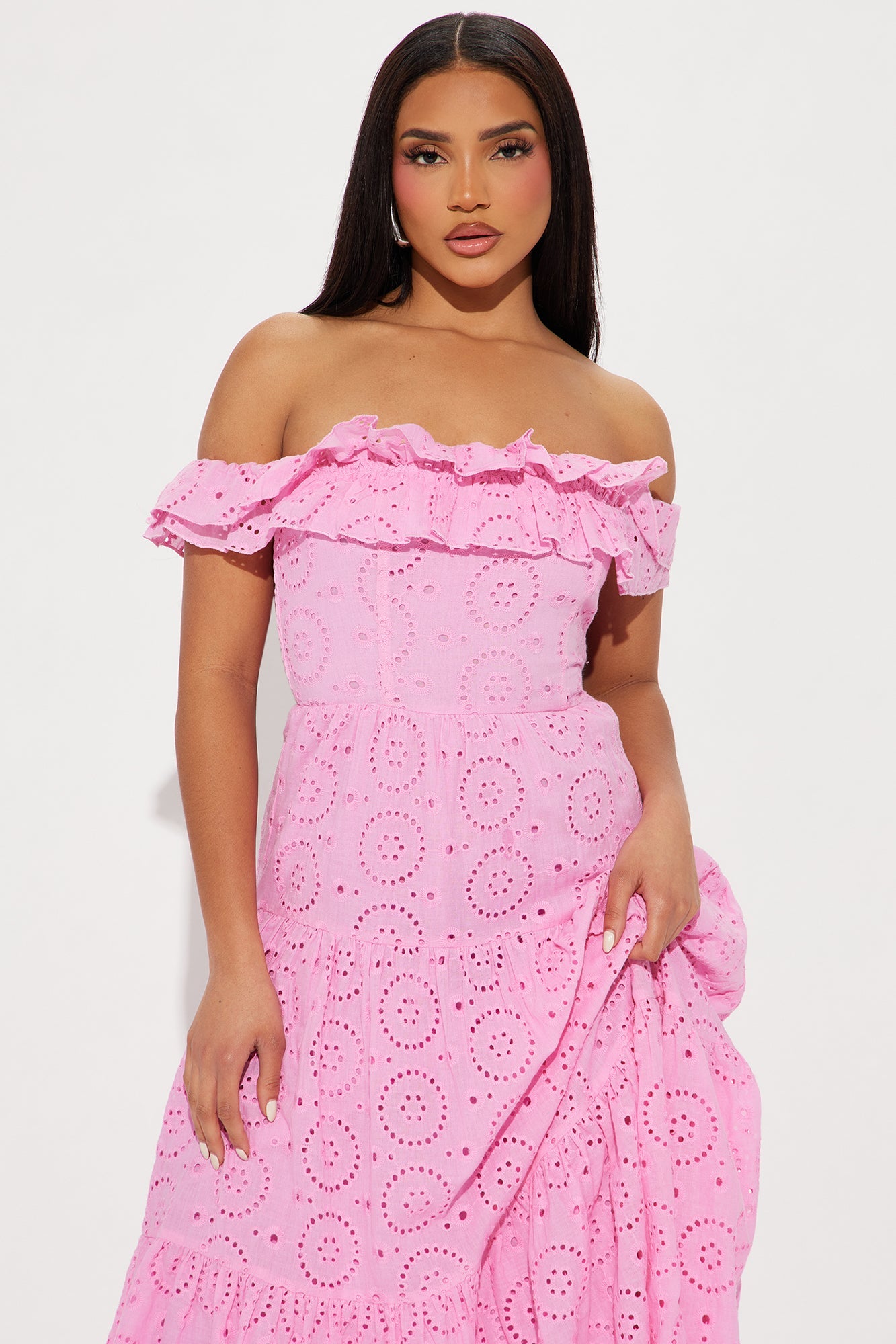 Stephanie Tiered Maxi Dress - Pink