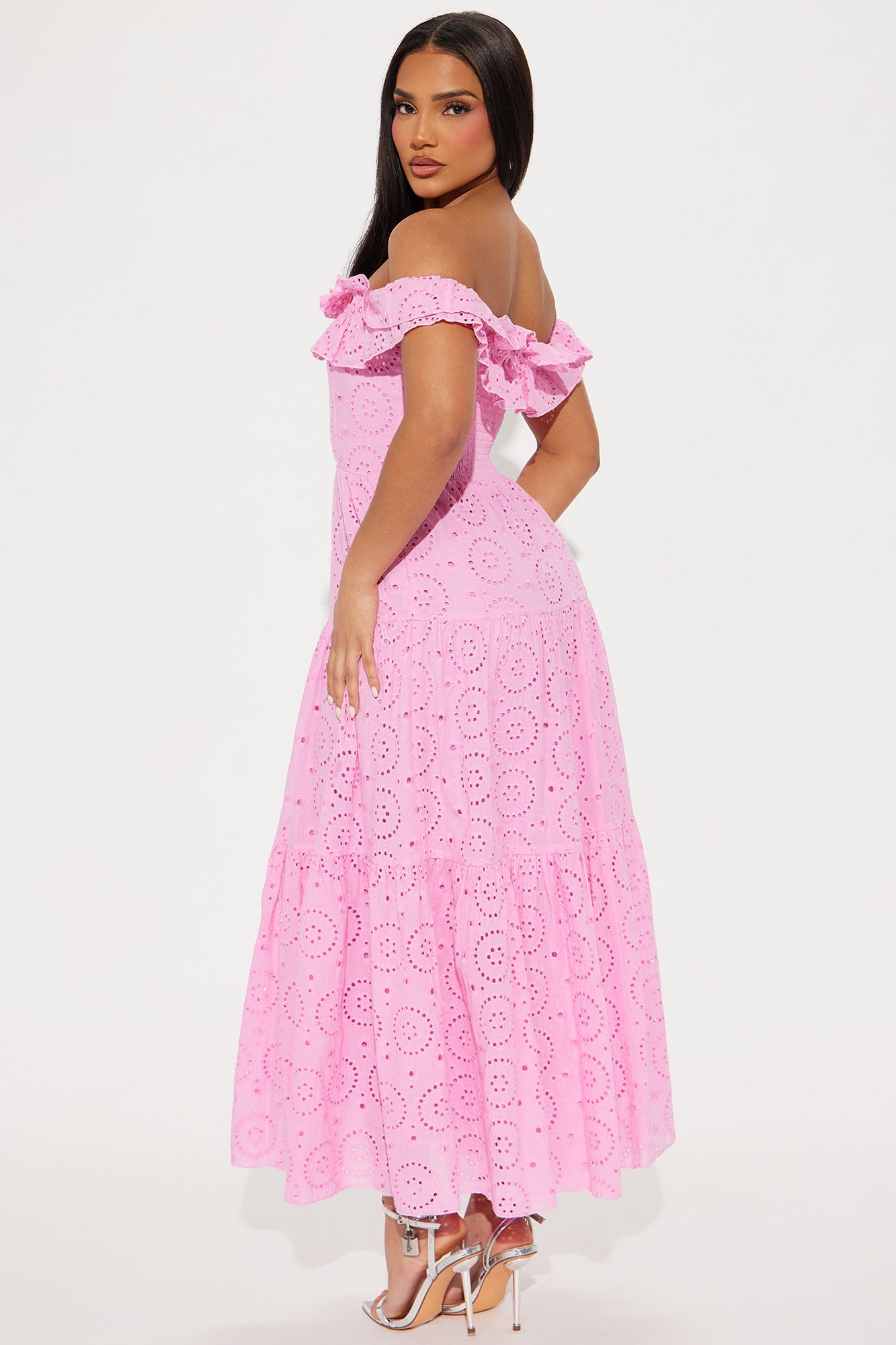 Stephanie Tiered Maxi Dress - Pink