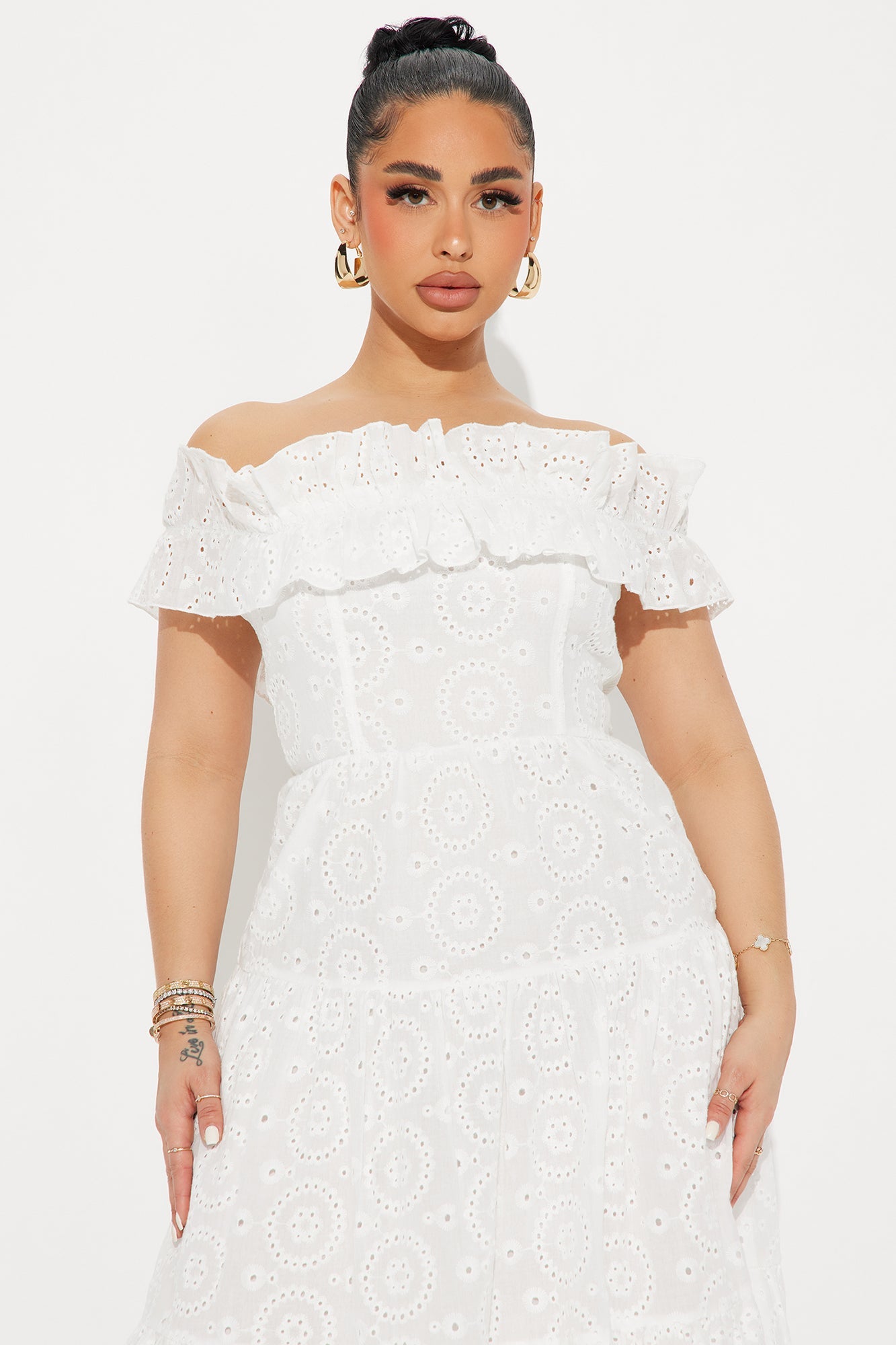 Stephanie Tiered Maxi Dress - White