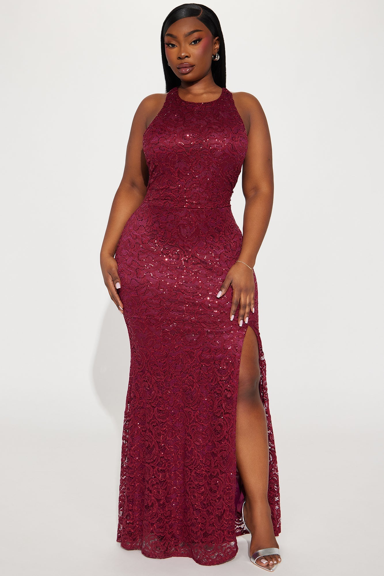 Amaya Lace Gown - Wine