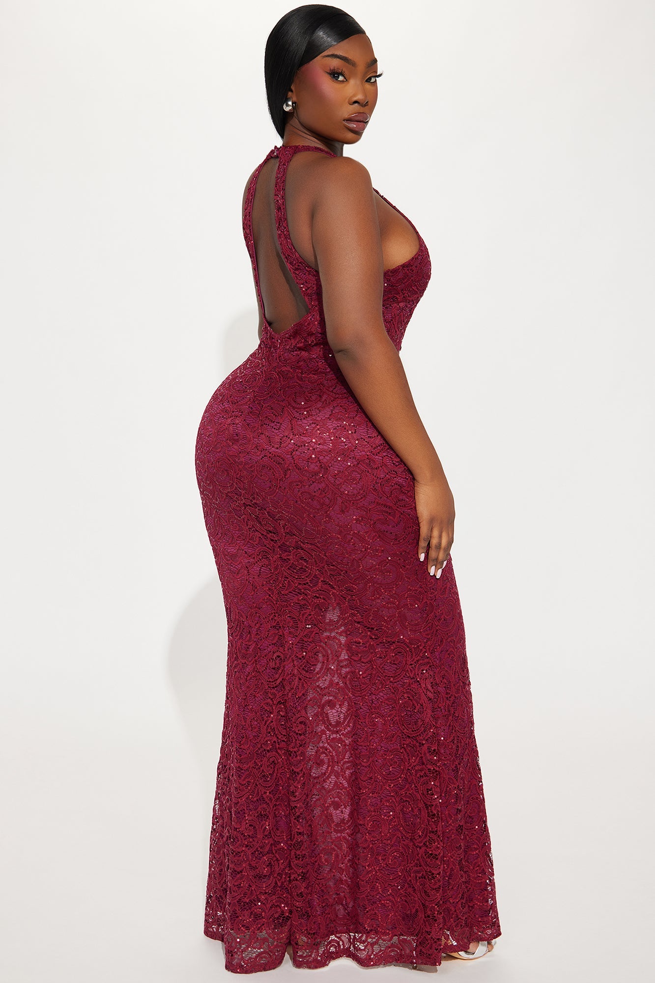 Amaya Lace Gown - Wine