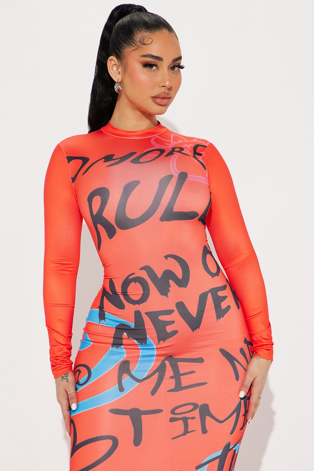 Now Or Never Maxi Dress - Red/combo