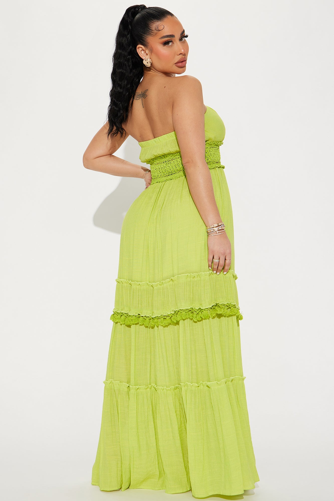 Vacation Mode Maxi Dress - Lime