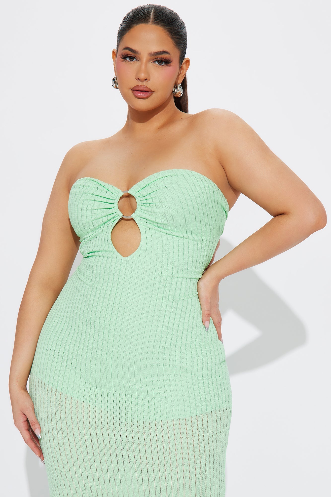 Mykonos Weekend Textured Maxi Dress - Mint