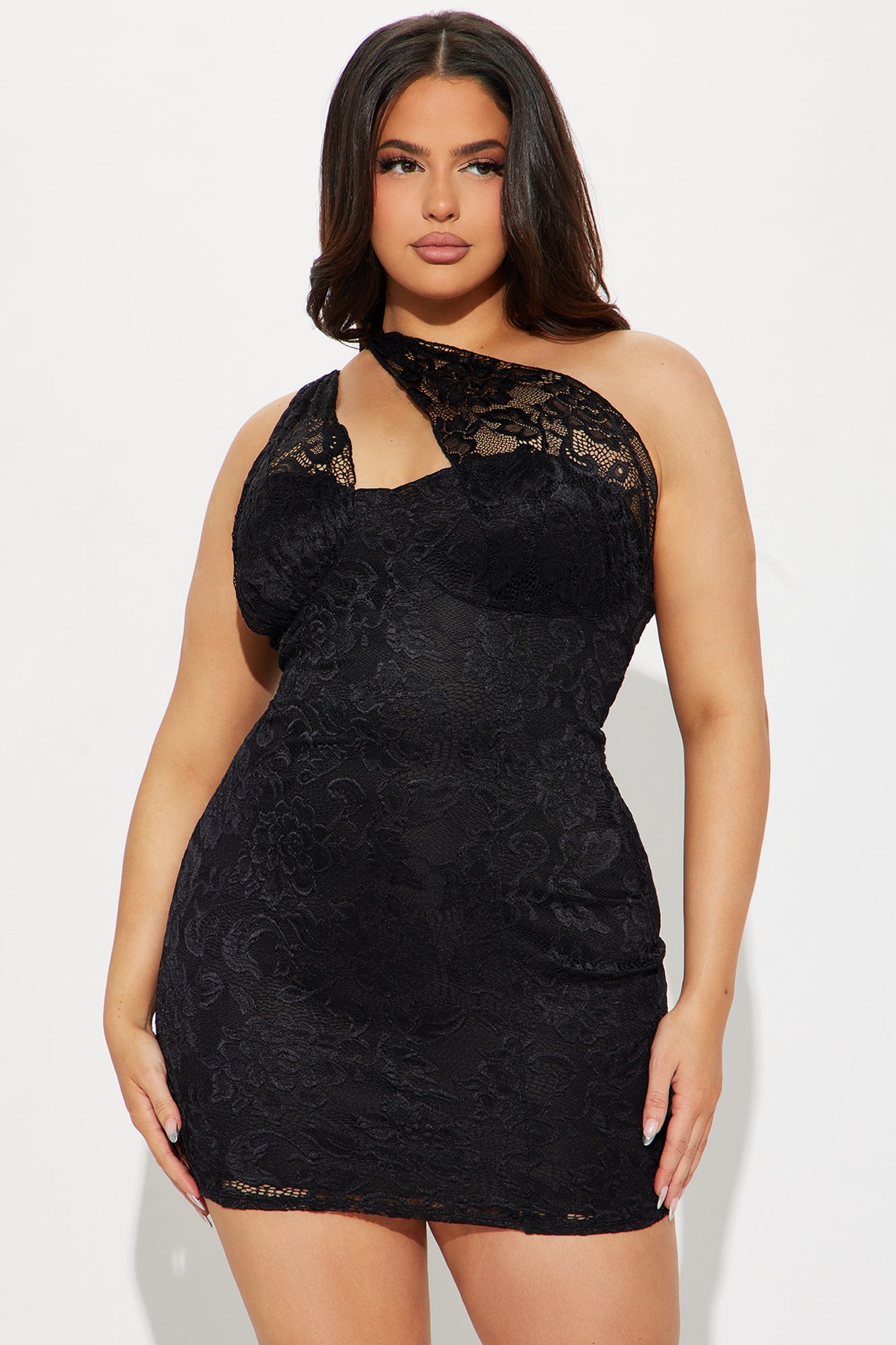 Lolita Lace Micro Mini Dress - Black