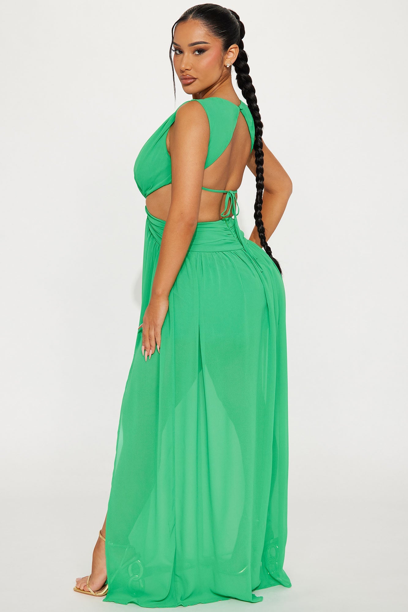 Kelli Chiffon Maxi Dress - Green