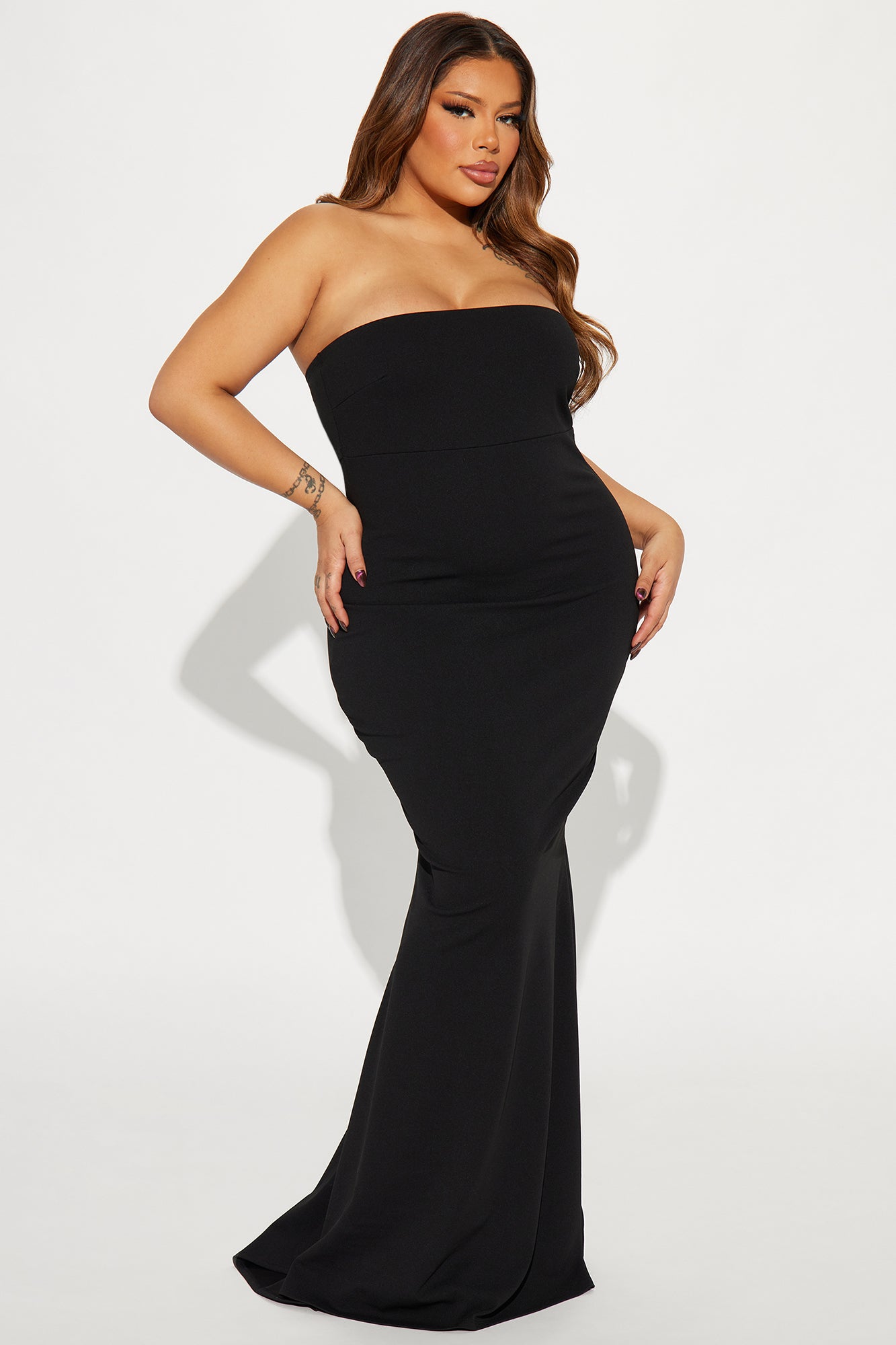 Carried Away Crepe Knit Gown - Black