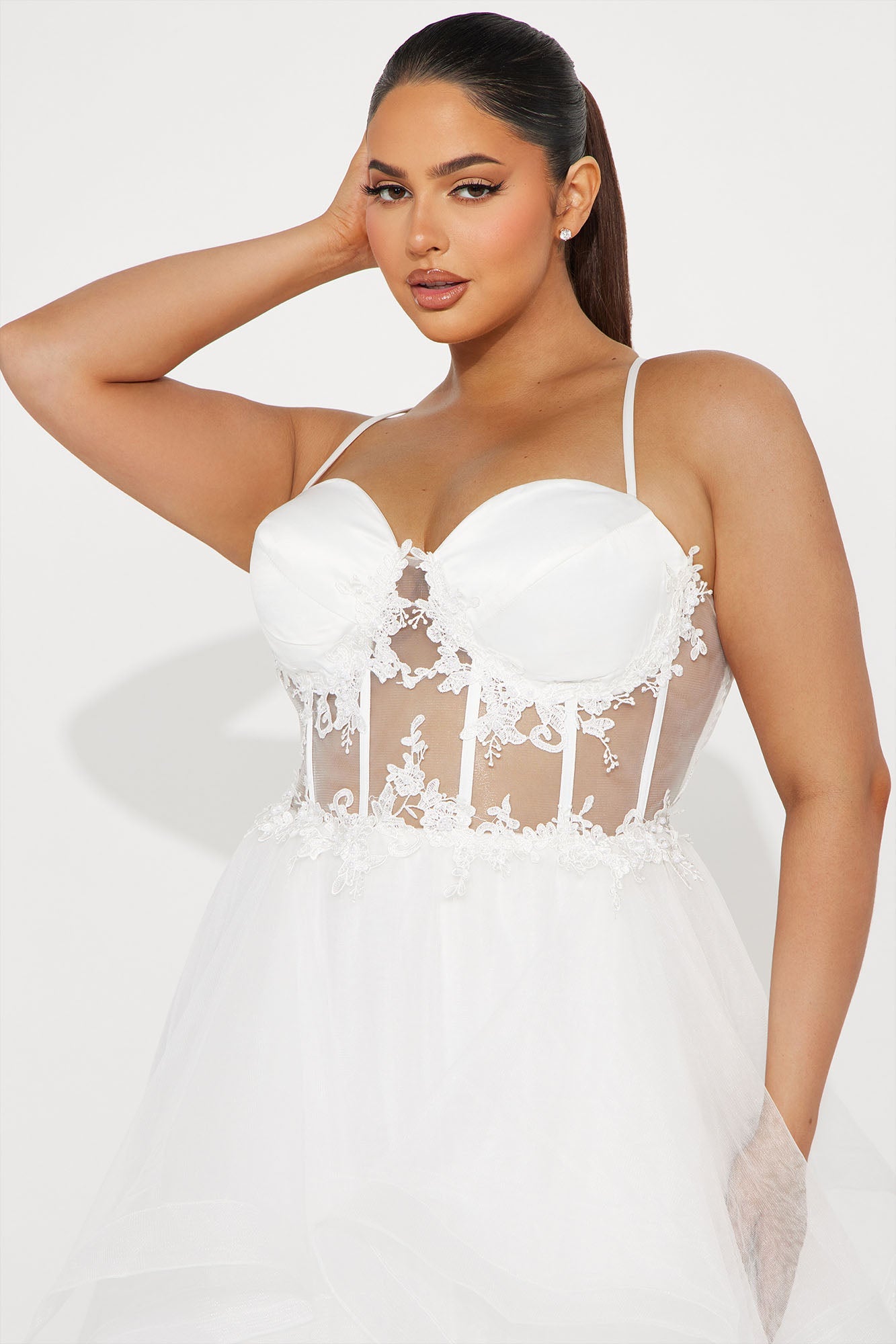 Steal The Night Tulle Gown - White