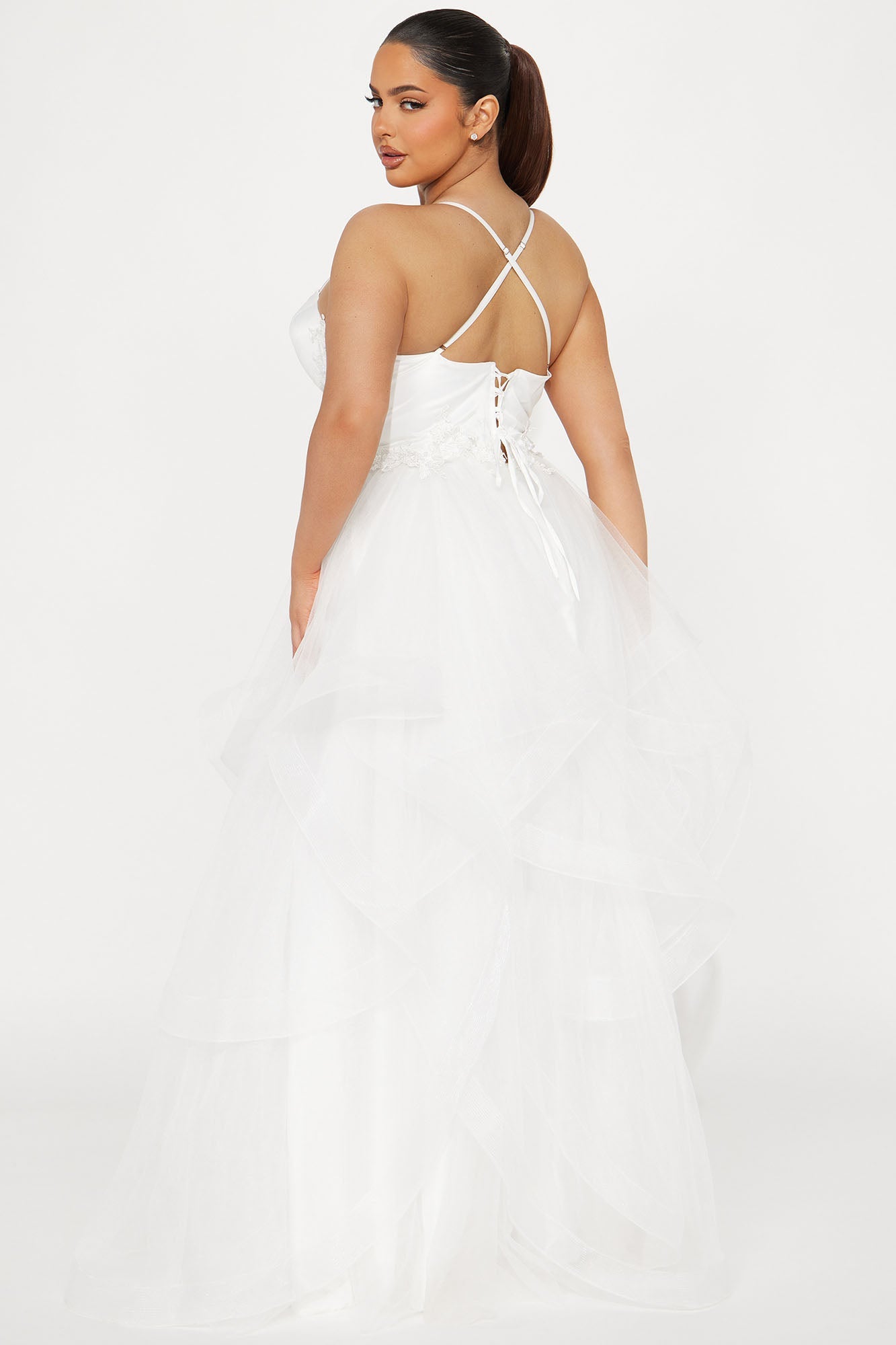 Steal The Night Tulle Gown - White