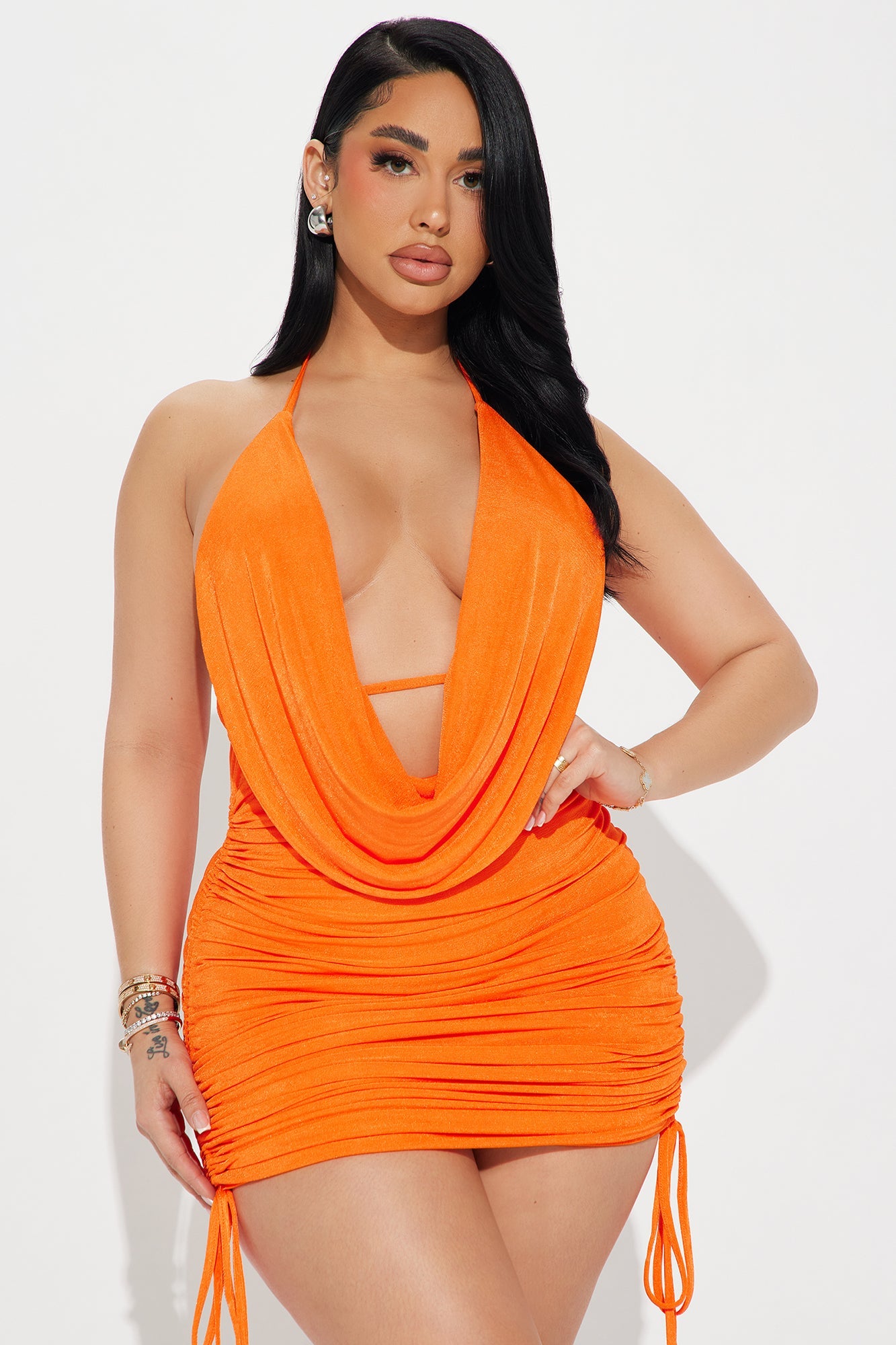 Mrs. Miami Slinky Mini Dress - Orange