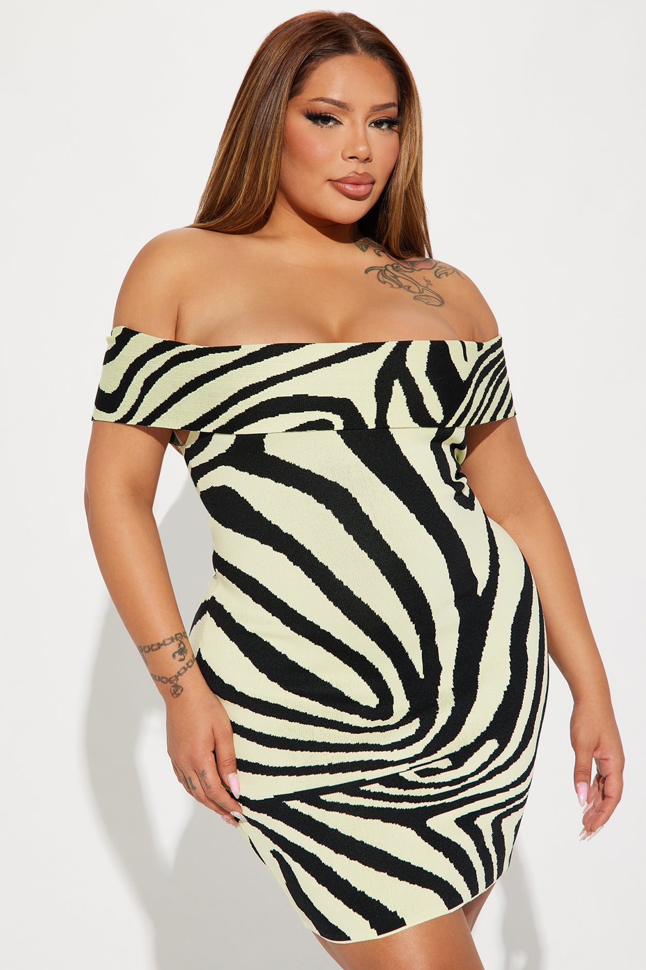 Wild Vibe Bandage Mini Dress - Lime