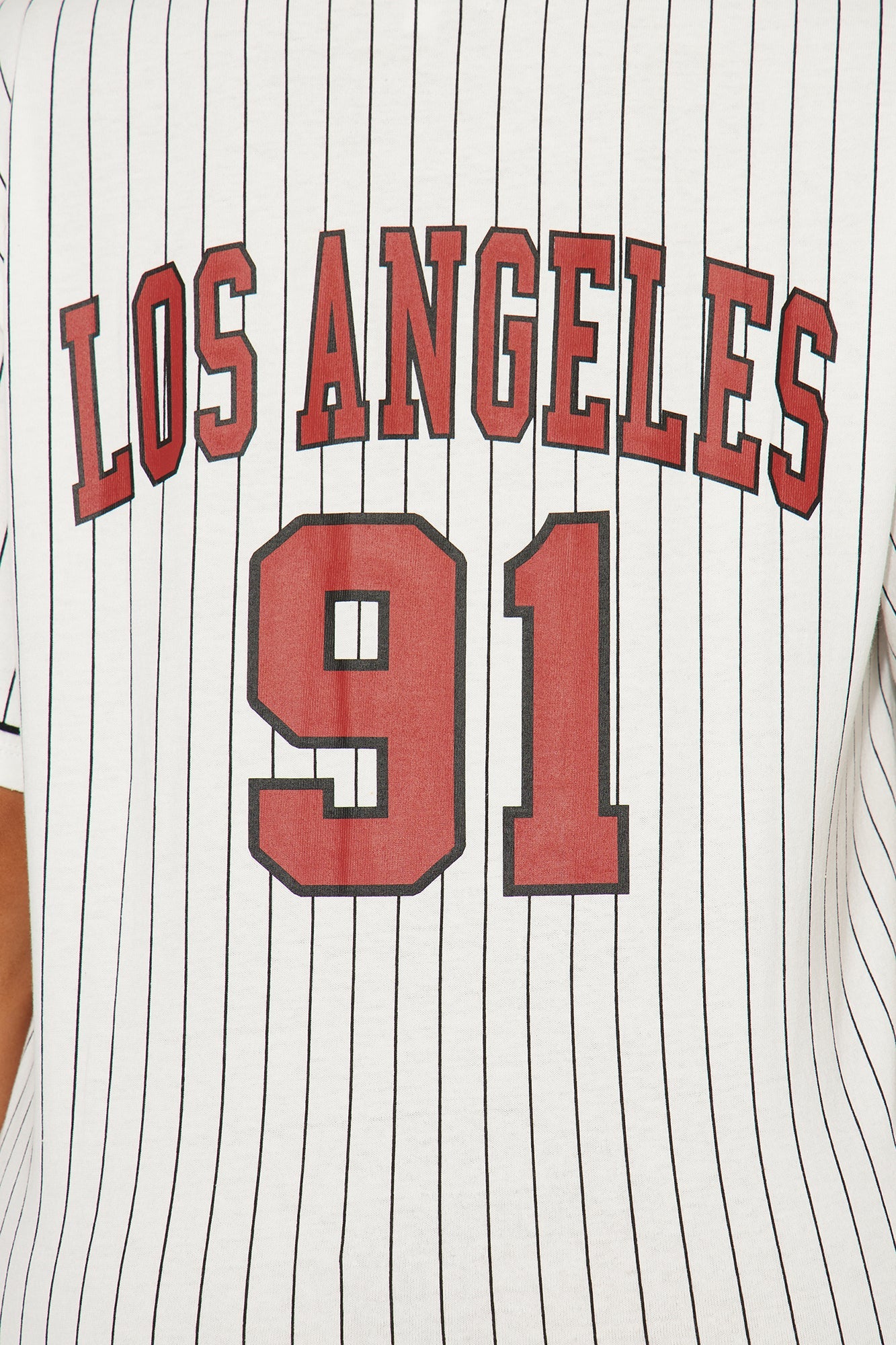 Los Angeles Jersey Mini Dress - White/combo