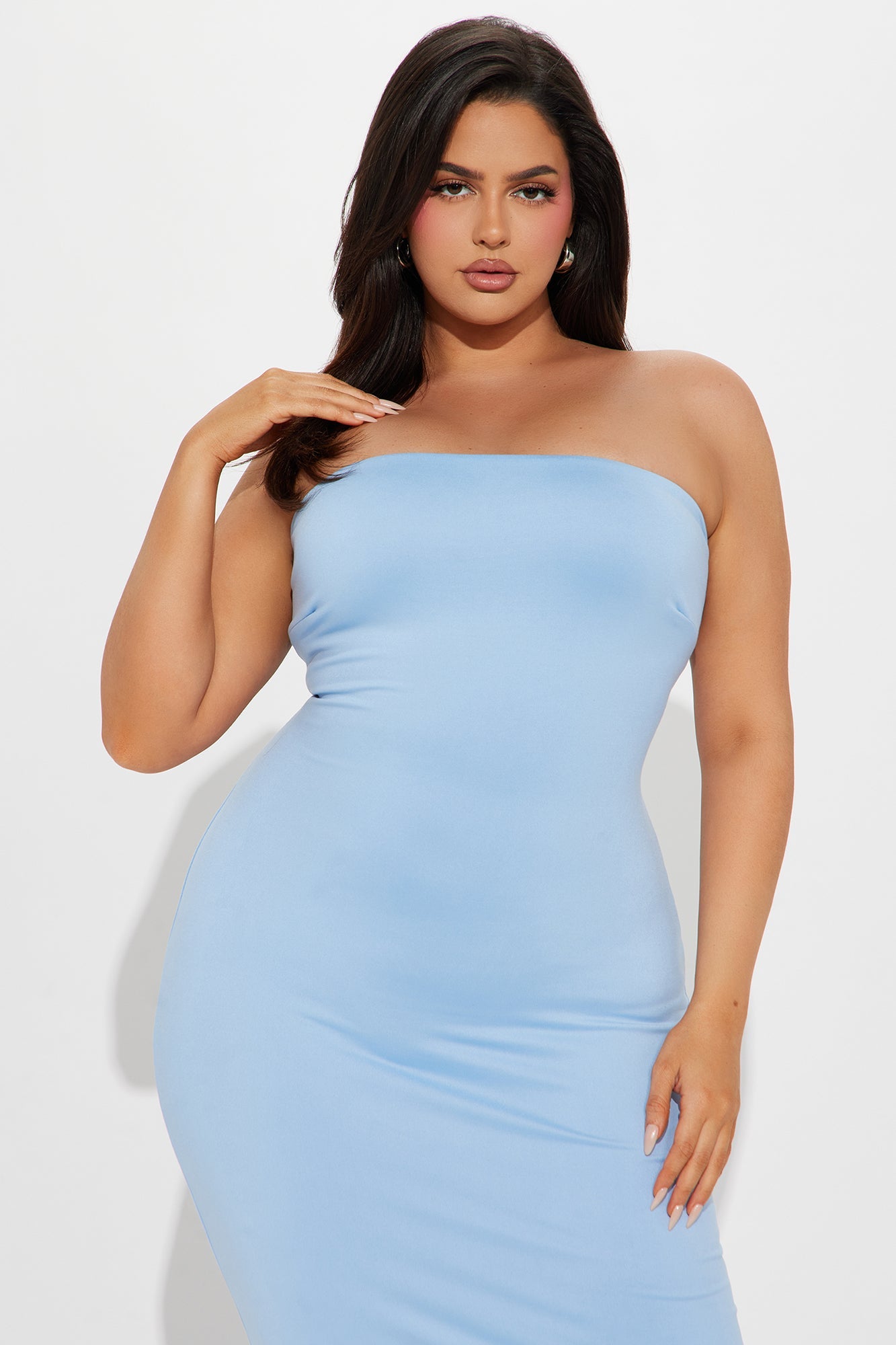 More Than Everyday Double Lined Maxi Dress - Light Blue