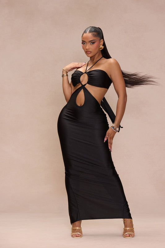 Jacky Cut Out Maxi Dress - Black