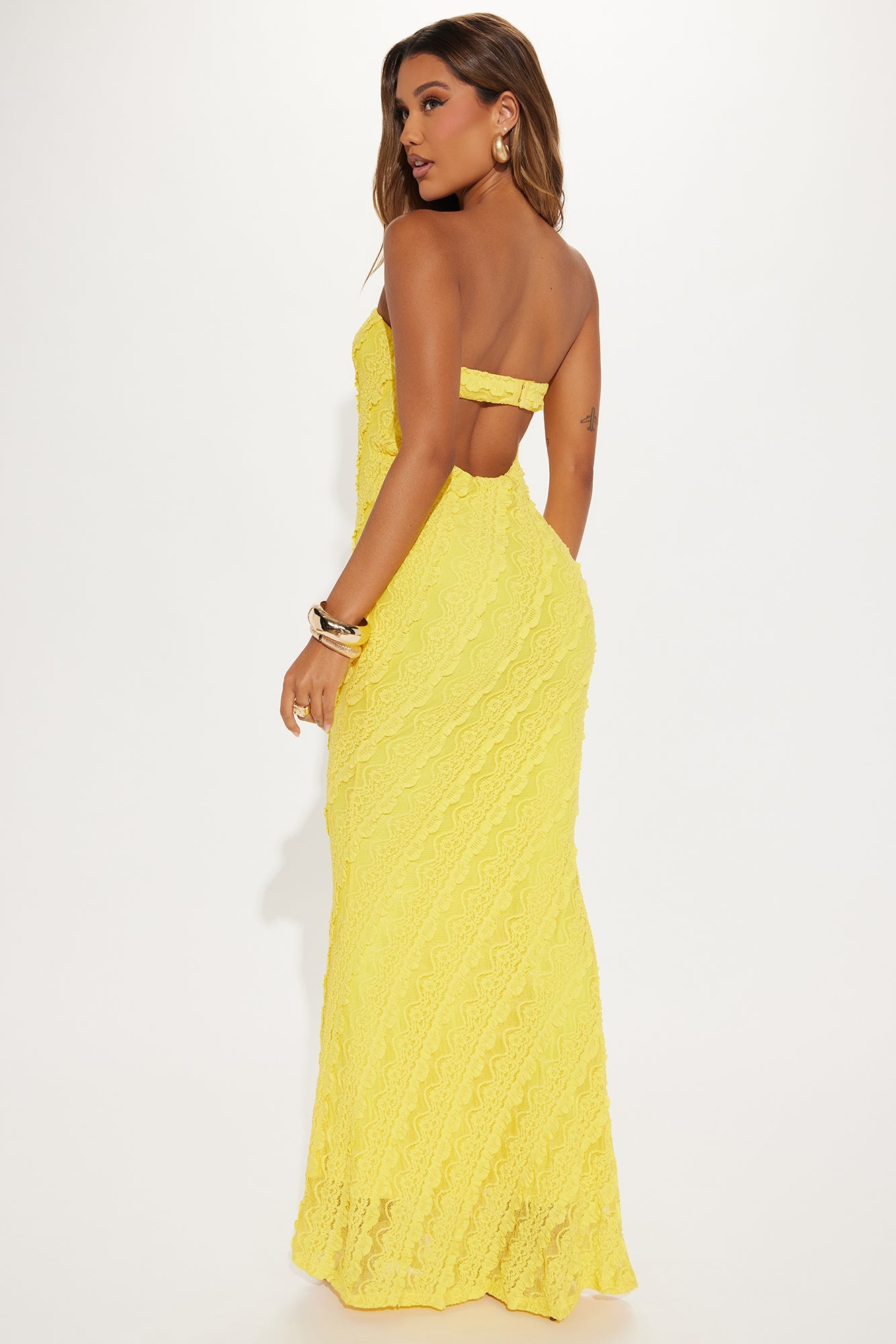 Lavish in Lace Maxi Dress - Yellow