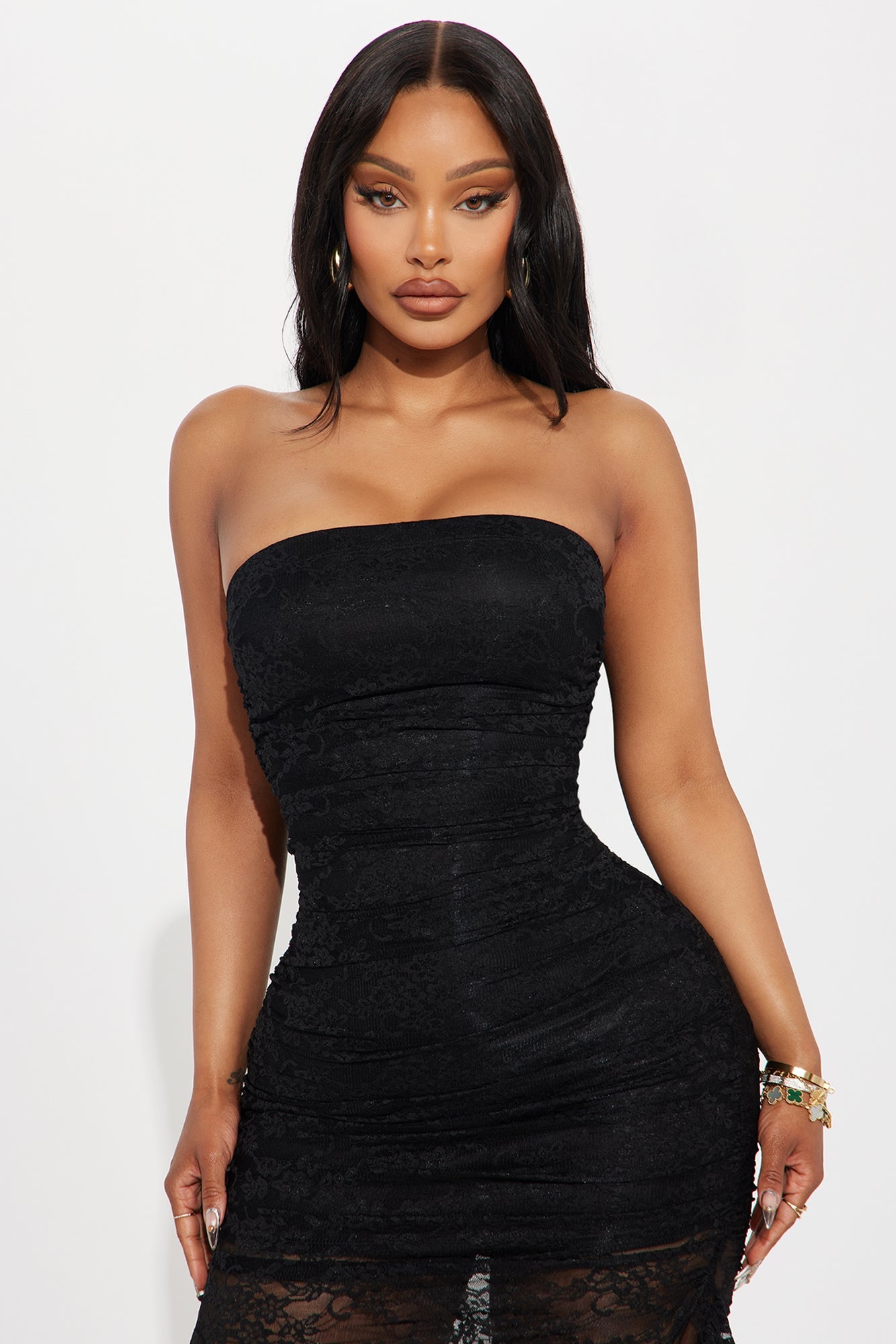 Emilie Lace Maxi Dress - Black