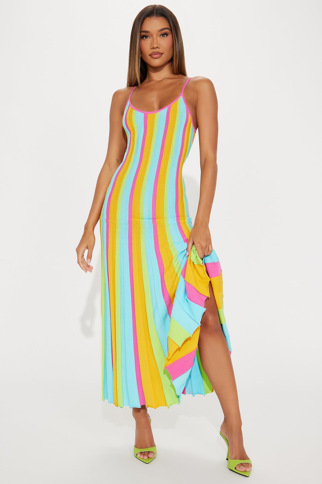 Missy Sweater Maxi Dress - Multi Color