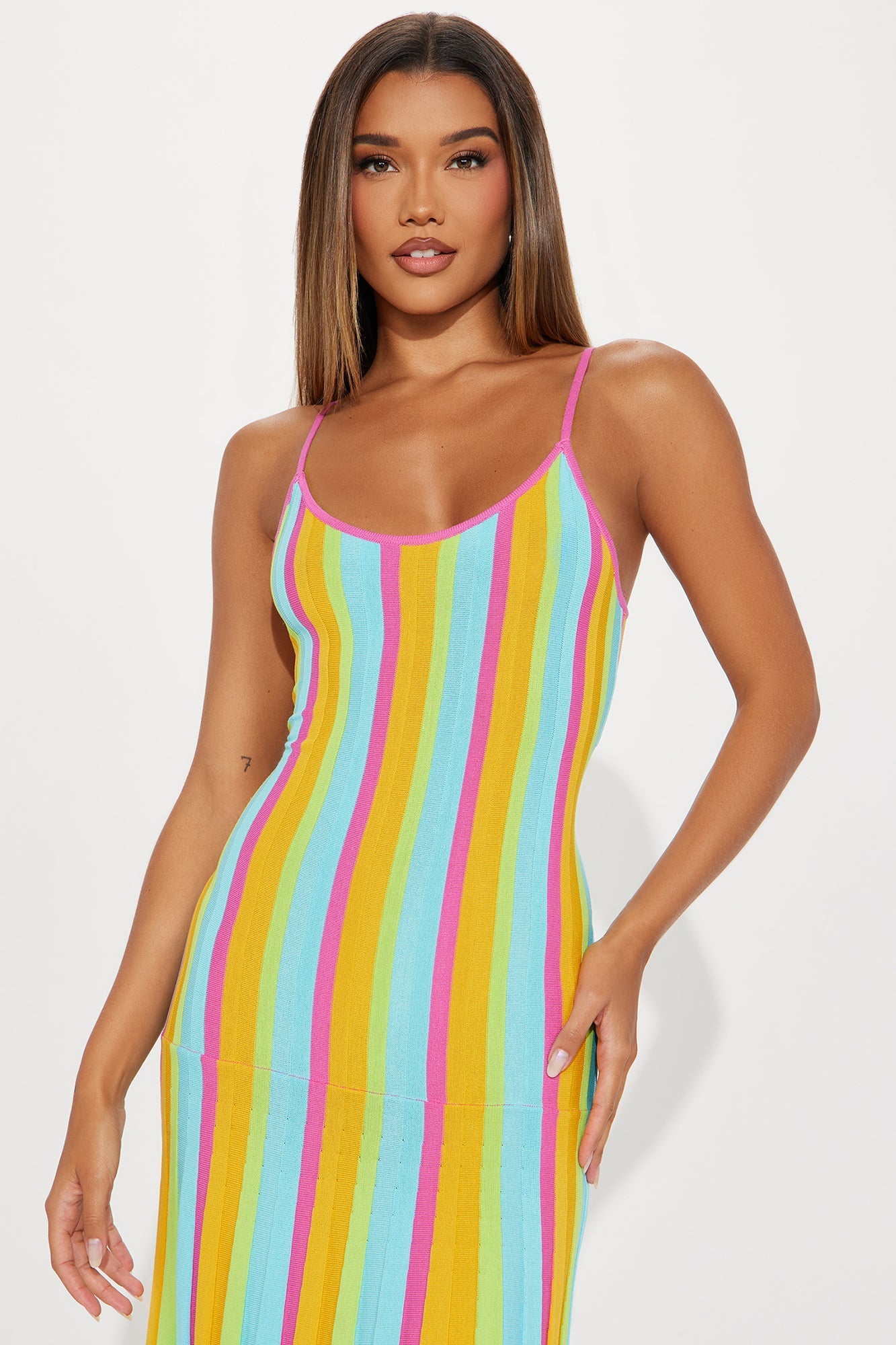 Missy Sweater Maxi Dress - Multi Color