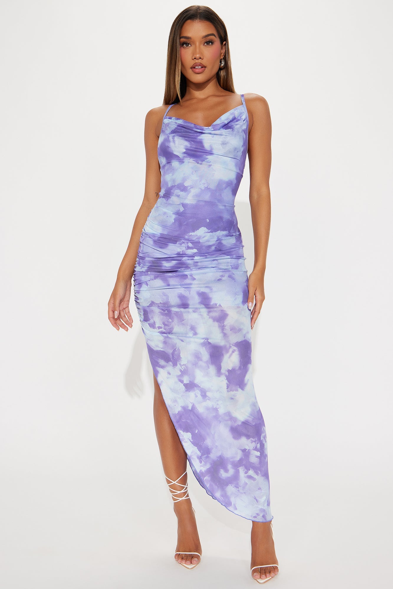 On The Rocks Mesh Maxi Dress - Purple