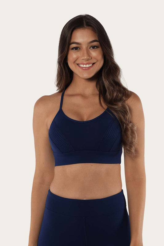 Mallee Womens Sports Bra - Navy