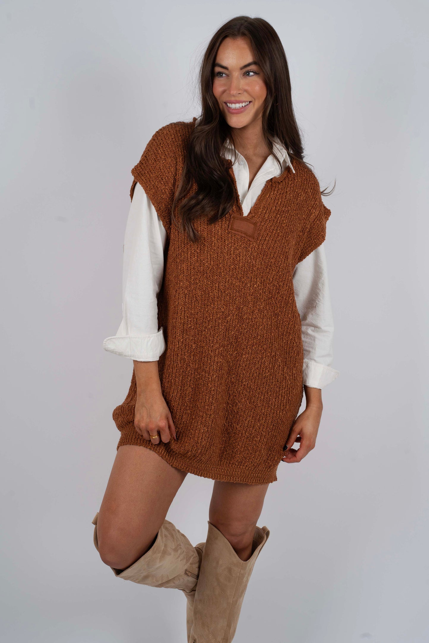 Hold My Attention Sweater Dress