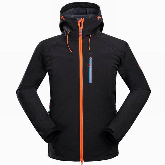 New foreign trade men outdoor mountaineering camping leisure sports clothing anti wind compound jacket soft shell jacket - amazitshop