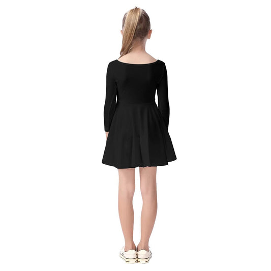 Night Cats Kid's Long Sleeve Dress