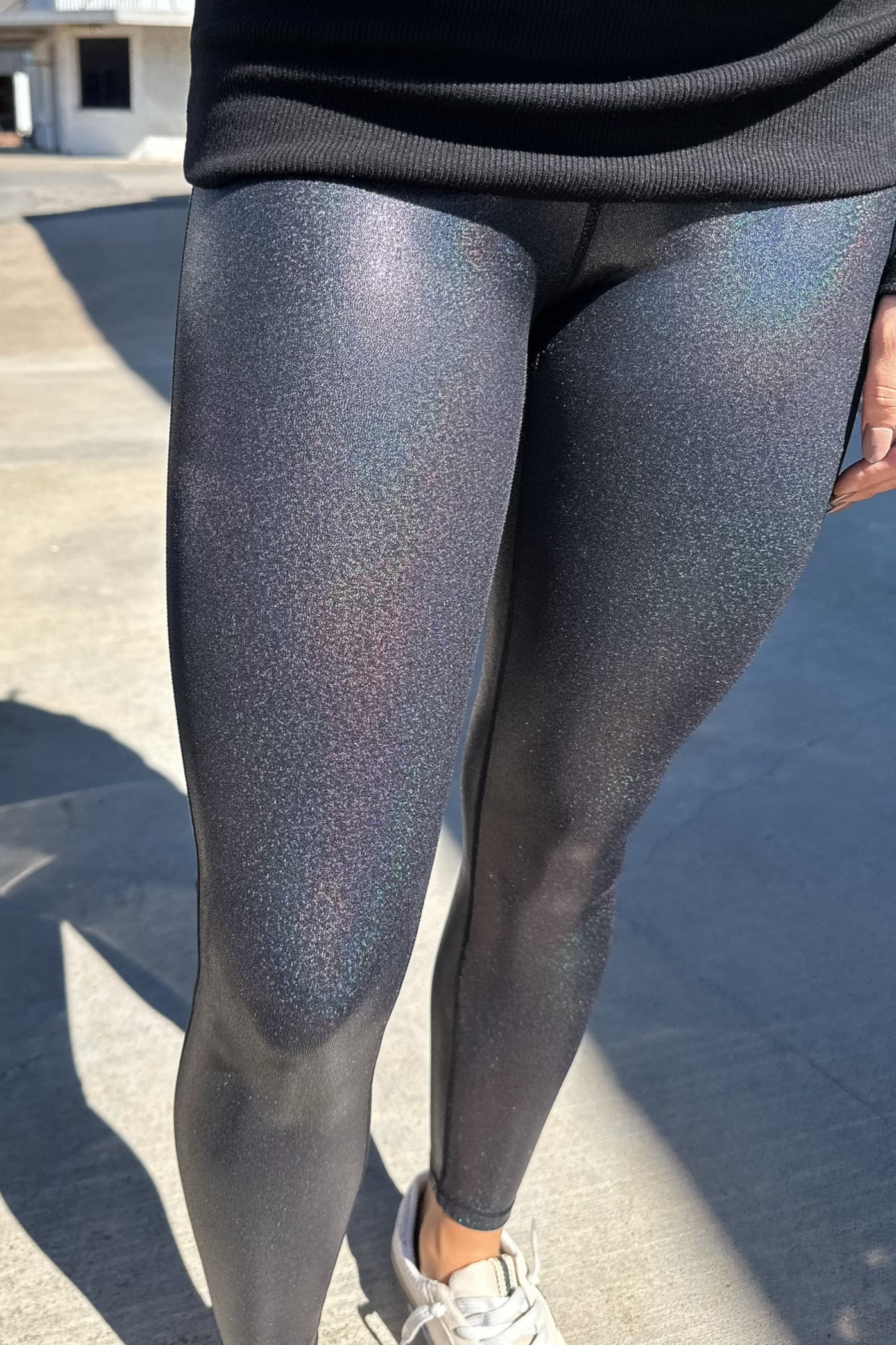 Holographic Glitter Leggings