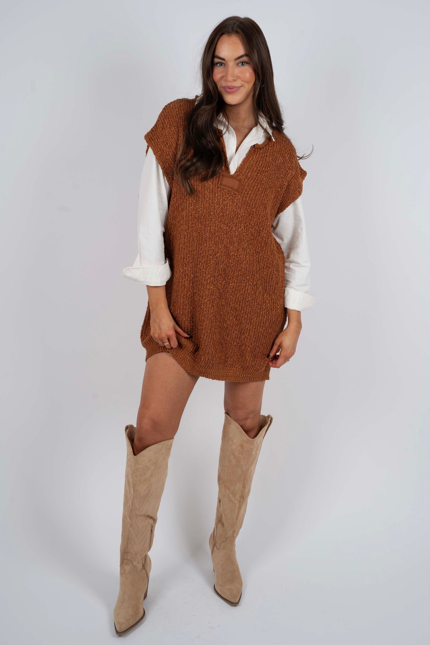 Hold My Attention Sweater Dress