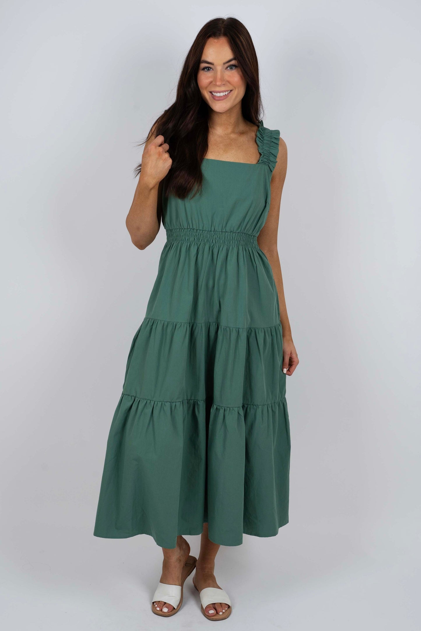 Tiffany Midi Dress (Green)