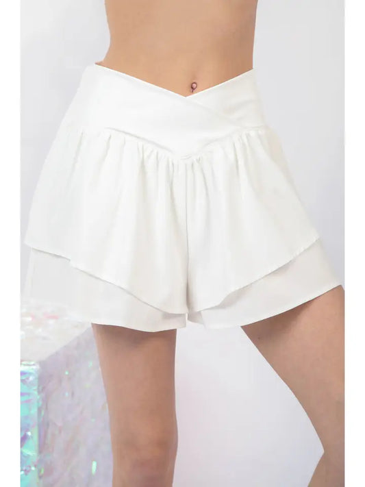 Kenzie Athletic Shorts • White