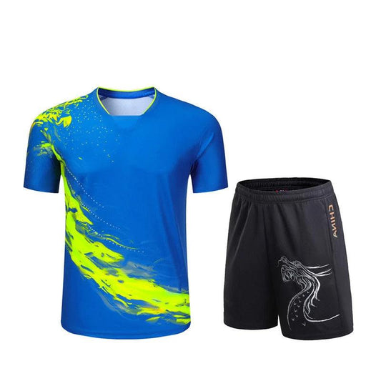 Aolong Clothing Group Purchase Quick-drying Badminton Clothing Suit Casual Men And Women Couple Sportswear Short Sleeve Table Tennis Wear Children - amazitshop