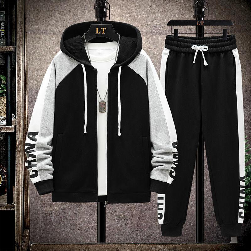 Casual Sports Suit Men's Loose Sportswear Hooded - amazitshop