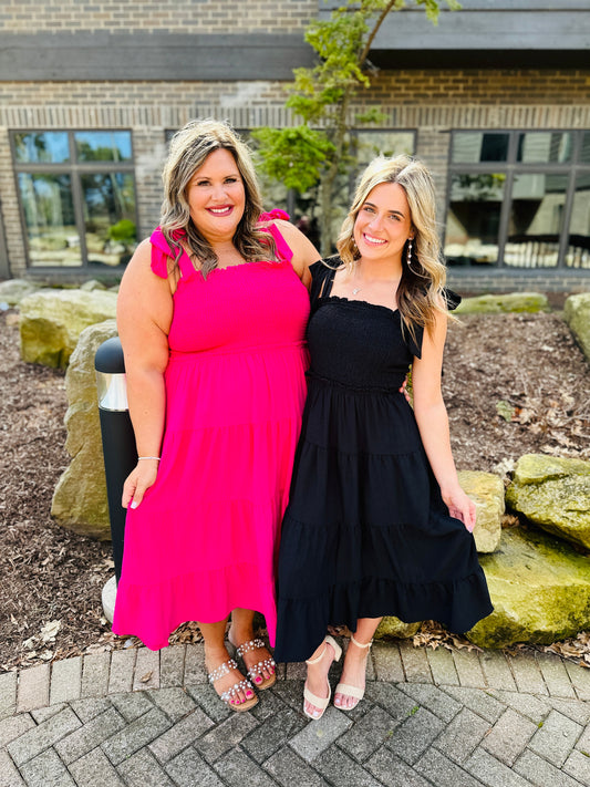 REG/CURVY MOCO Exclusive Tiered Midi Dress- Multiple Colors!