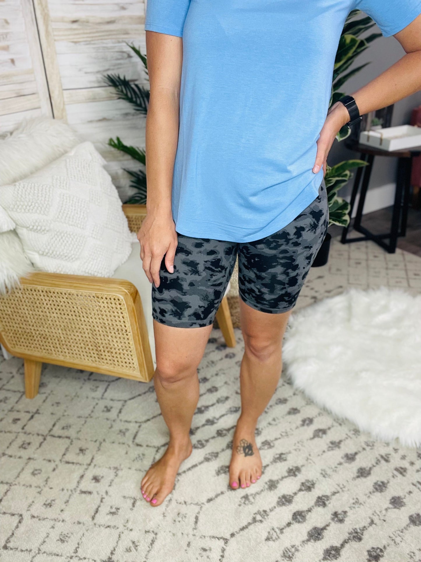 PLUS/REG Sunset Bike Ride Biker Shorts