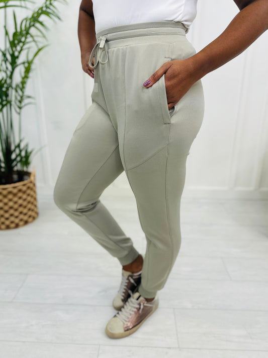REG/CURVY Growth Mindset Bottoms In Ash Grey