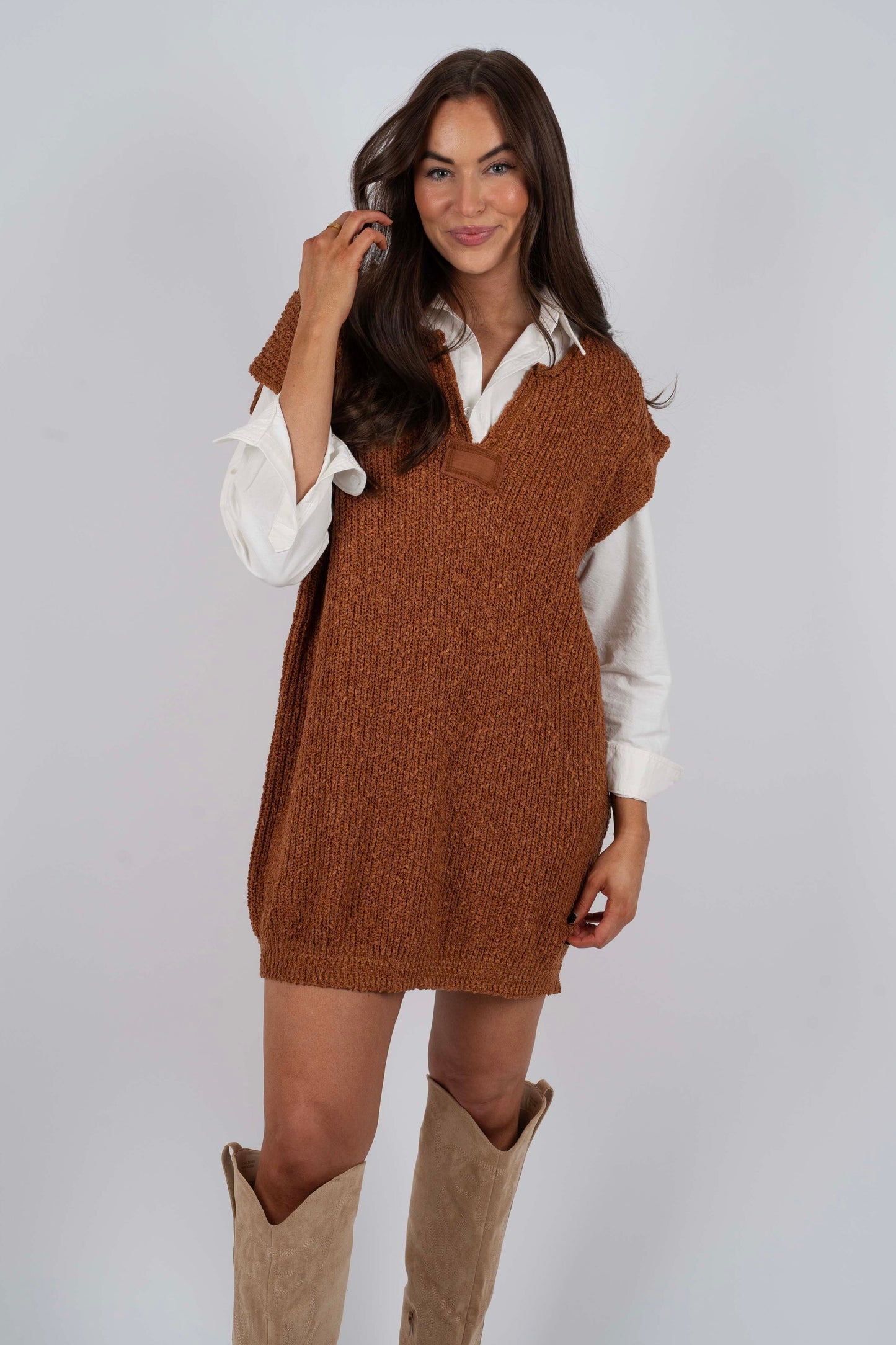 Hold My Attention Sweater Dress