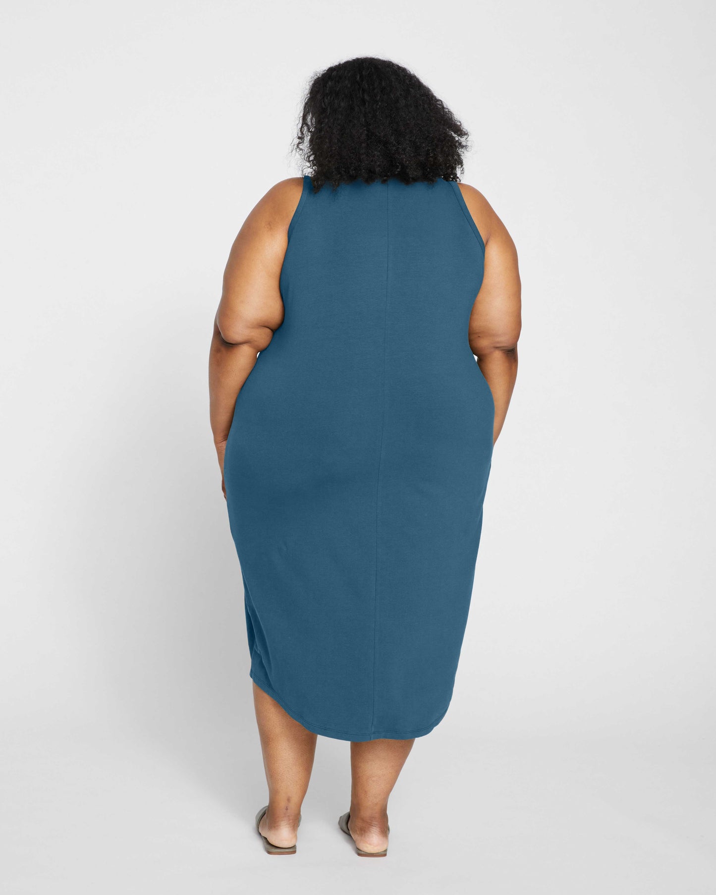 Cai High Neck Tank Dress - Midnight